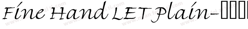 Fine Hand LET Plain字体转换